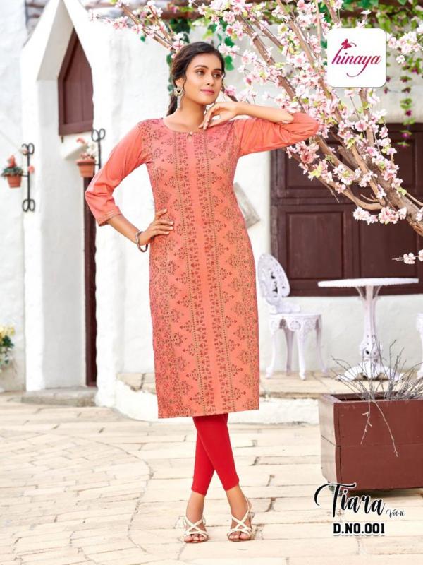 Hinaya Tiara 10 Rayon Fancy Wear Designer Kurti Collection